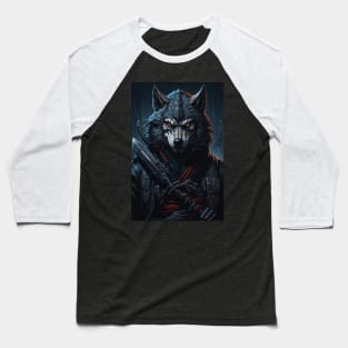 Ninja Wolf Baseball T-Shirt